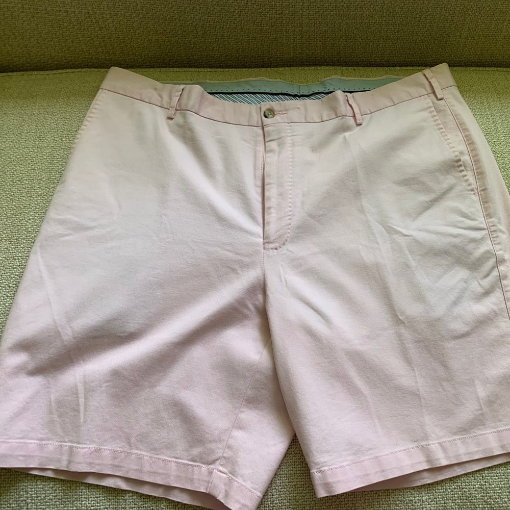 Peter Millar Pilot Twill Cotton blend men's classic shorts light pink 40